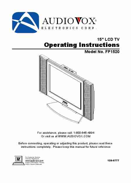 Audiovox Flat Panel Television FP1520-page_pdf